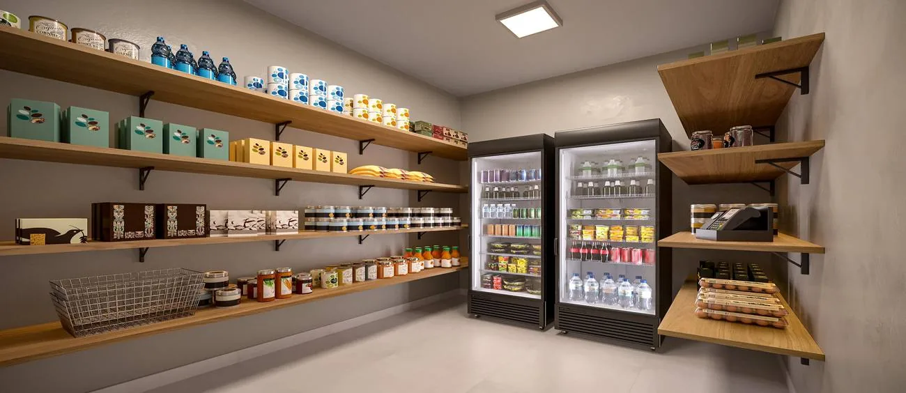 Espaço para mini mercado